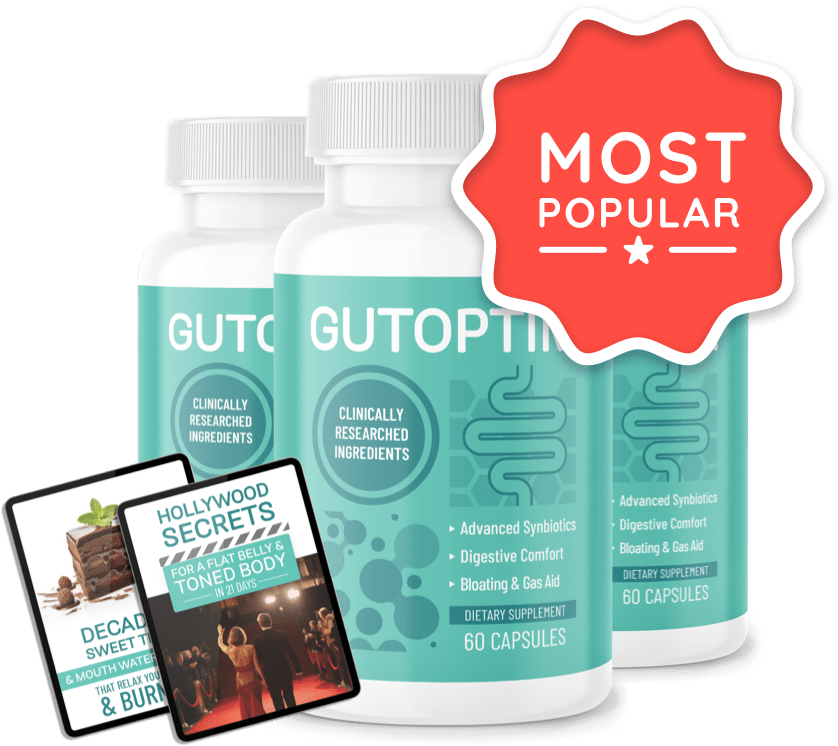 GutOptim 3 bottles with free bonus guides