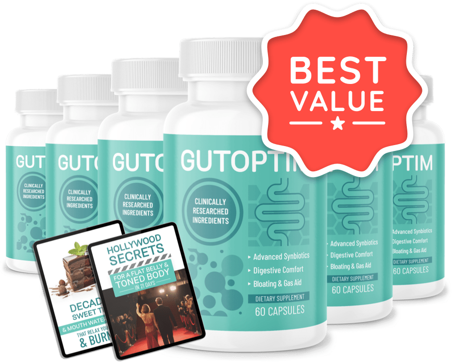 GutOptim 6 bottles with free bonus guides